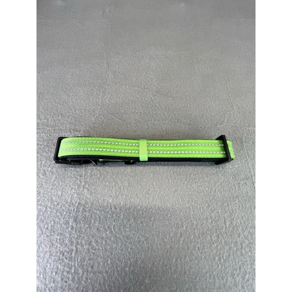 Alcott Adventures Green Padded Reflective Dog Collar Size Large New